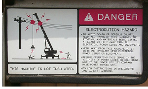 Danger, Electrocution Hazard Sticker