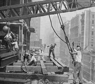old photo of construction