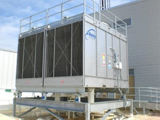 A photo of an air-cooling tower