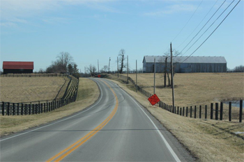 This is a photo of the road to the accident.