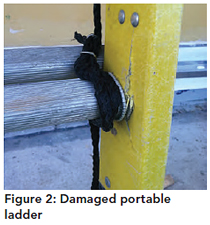 Figure 2: Damaged portable ladder
