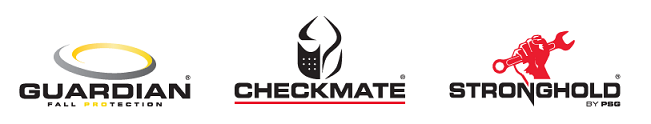 logos for Guardian, Checkmate, and Stronghold