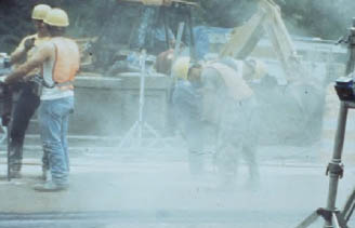 Photo of jackhammer use