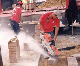 Photo of handheld masonry saw