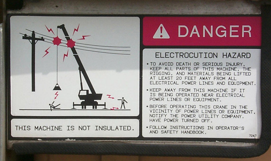 danger electroctuion hazard sticker