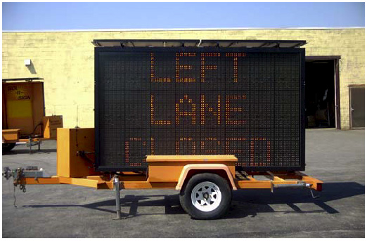 left lane closed sign