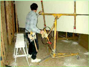 Panel lift used to lift and hold panels.