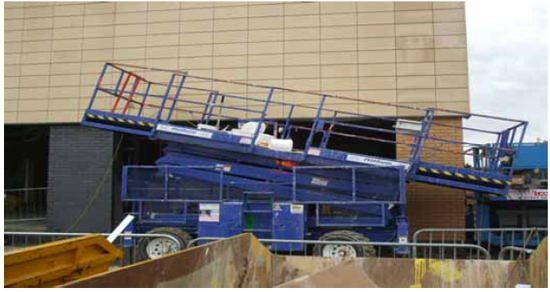 photo of collapsed scissor lift