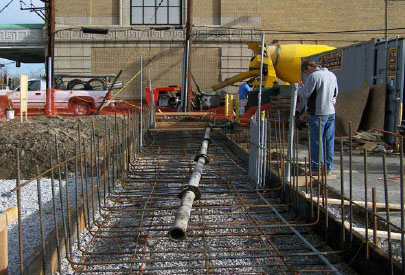 rebar construction site