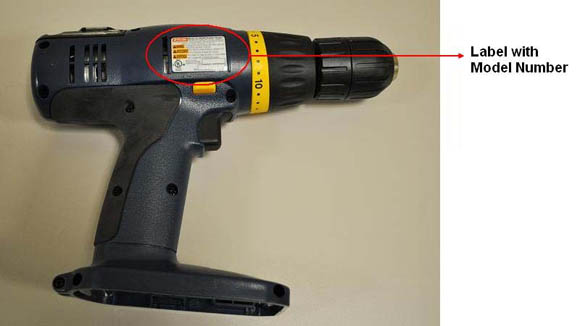 ryobi drill label