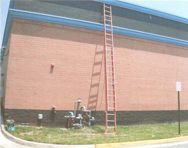 photo of collapsed ladder