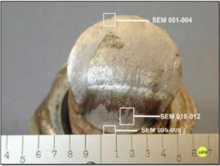 Overall view of LH-3 "nut side" fracture