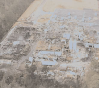 A pharmaceutical plant after a dust explosion