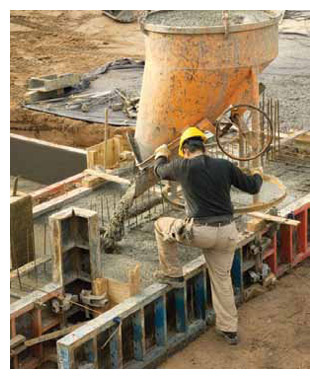 Construction worker on a roof