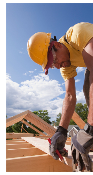 photo of roofers measuring