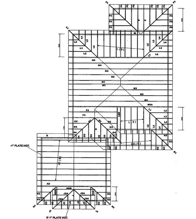 Truss System Blueprint 1