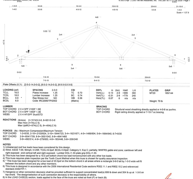 Truss System Blueprint 2