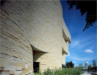 Photo of Smithsonian National Museum of the American Indian
courtesy Wikimedia Commons and the Smithsonian Institute.
Photographer: Carol M. Highsmith.