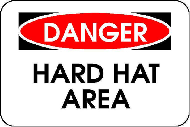 Hard hat area sign