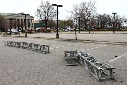 Figure 13- another view of the debris in the parking lot