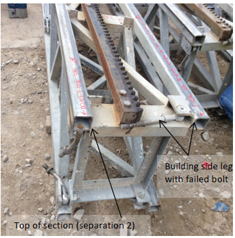 Figure 22 mast collapsed