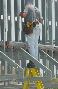 man on a ladder