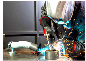 welder using tools