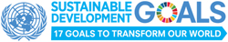 United Nations logo for Sustainable Development Goals- the 17 goals it established in order to transform our world
