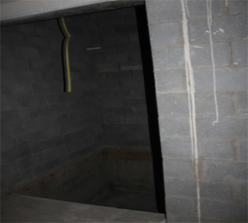 This is a picture of the open elevator shaft.