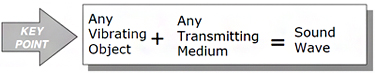 key point: Any vibrating object + Any Transmitting Medium = Sound Wave