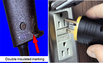 three wire cord and double insulation