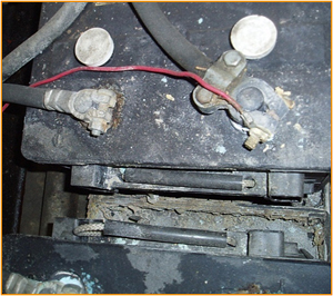 corroded battery