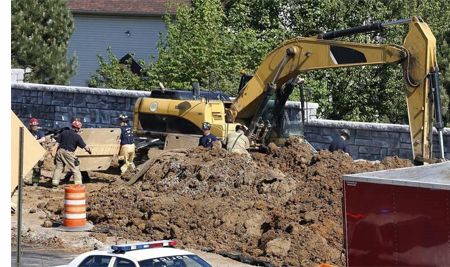 trench collapse scene