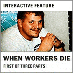 picture of interactive feature, "when workers die"