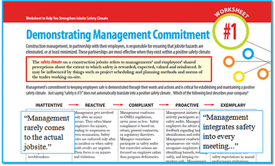 Demonstrating Management commitment headline with critique of management