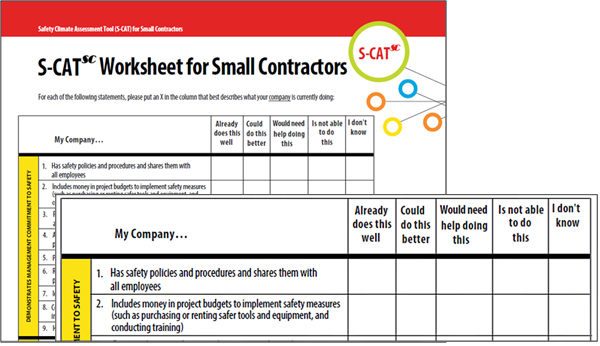 S-CAT worksheet for small contractors