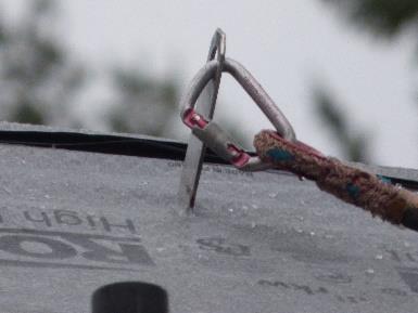 photo of roof anchor with rope grab lifeline