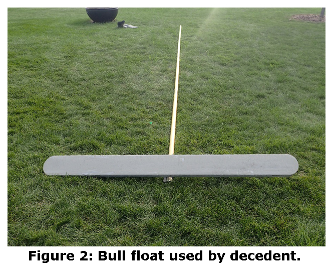 Figure 2: Bull float used by decedent