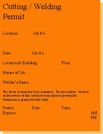 eLCOSH Safe Work Permits