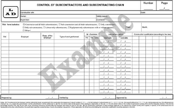 Figure 17 – Control of subcontractors and subcontracting chain