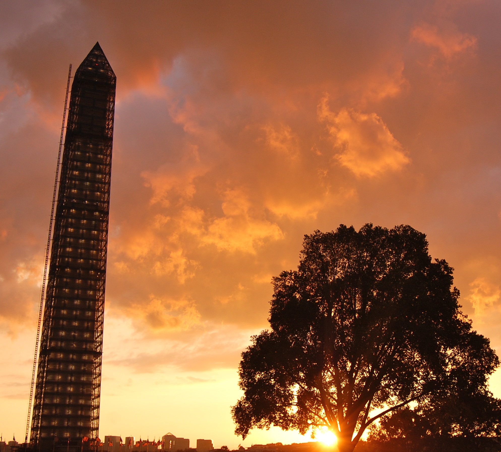 Washington monument scaffolding