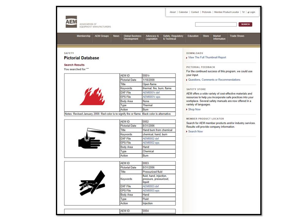 AEM Pictorial Database